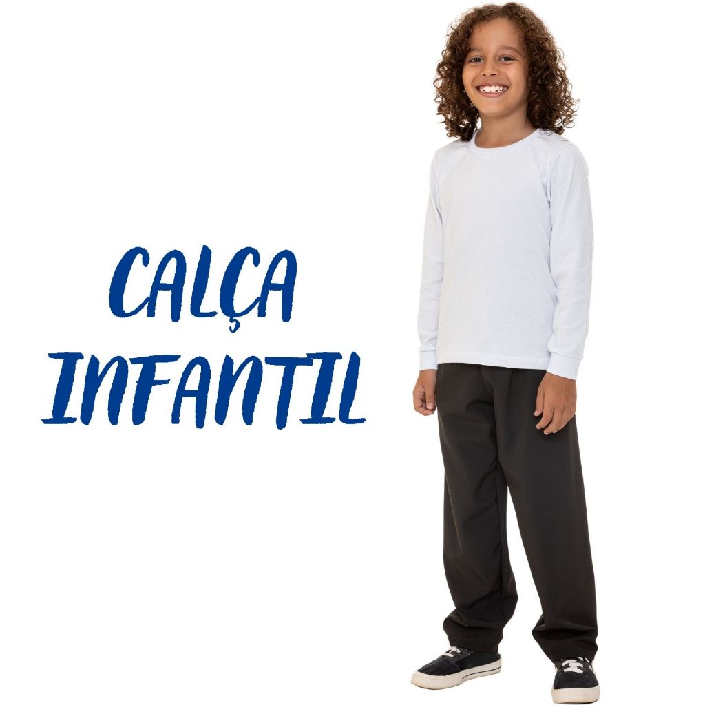 Calça Microfibra Lisa Menino Infantil Sem Bolso 3013-C2