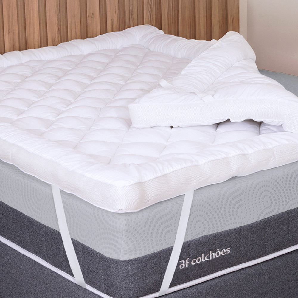 Pillow Top Queen 1000g  Fibras Siliconadas Extra Macio 158x198cm BF Colchões