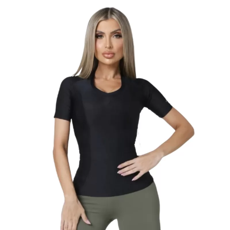 Camisa Postura 2.0 Pullover – Feminino Preto Pequeno Postural Fitness by Alignmed