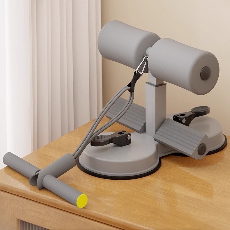 Equipamento auxiliar de abdominais fitness unissex ventosa muscular abdominal dispositivo de pé fixo