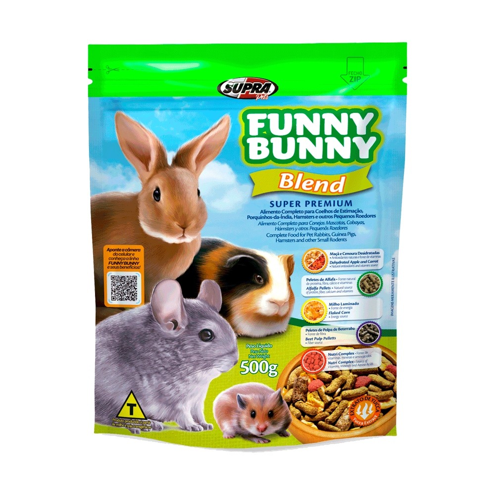 Ração Funny Bunny Roedores Blend Supra 500 g