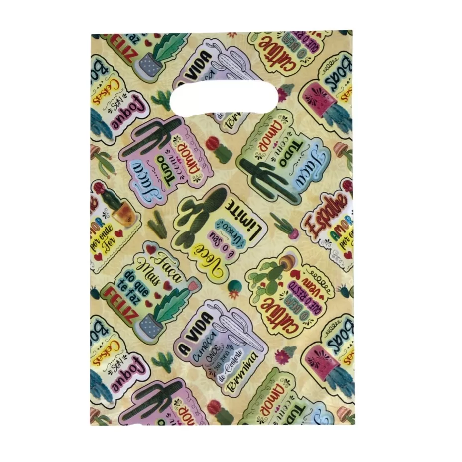 Sacola boca de palhaço Estampadas 40x50cm 50un