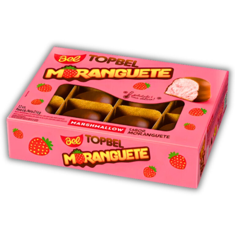 Moranguete TopBel Ao Leite 12 Unidades Marshmallow