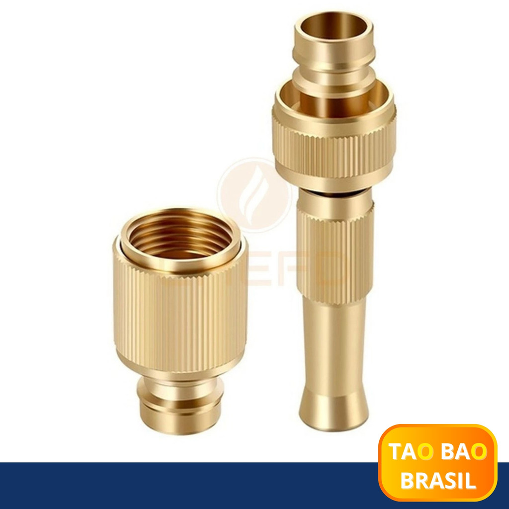 Bico De Mangueira Compressão 1/2 + Conector Esguicho Limpeza alta pressao