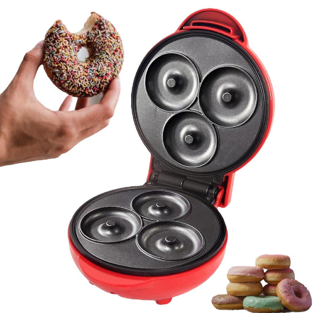 Máquina De Donuts Elétrica 110v Fazer Rosquinhas Portátil Assadeira Compacta Antiaderente Doce Confe