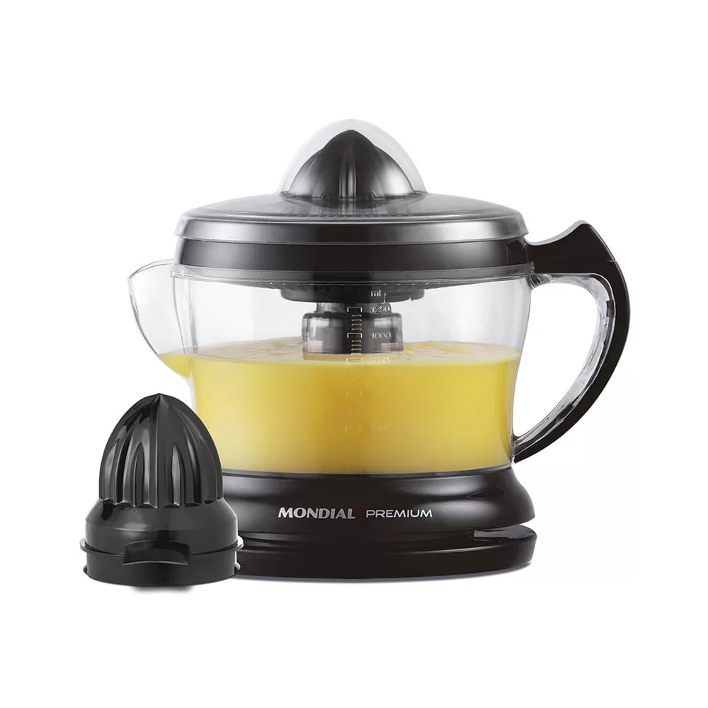 Espremedor de Frutas Mondial Premium E02 1,25L Preto 30W – 220V