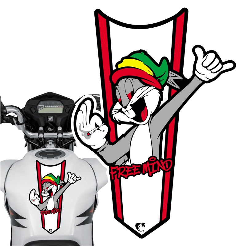 Adesivo Faixa Gravata sem resina Pernalonga Vermelho