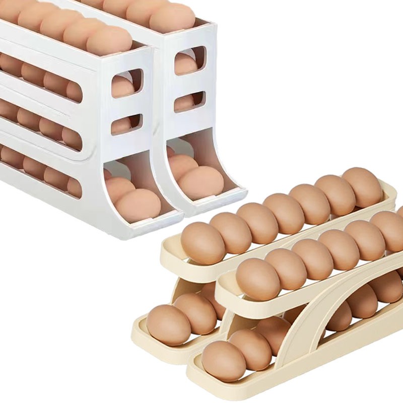 Organizador Ovo De Cozinha Conveniente Caixa De Ovos Gadgets Deslizante Duravel