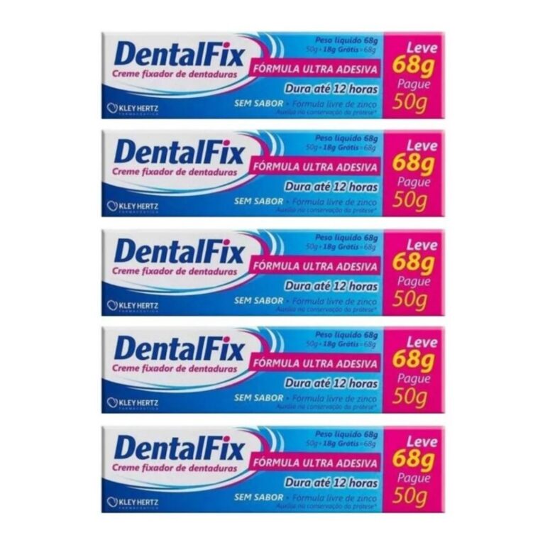 Kit C/ 5 Dentalfix Fix. De Dentadura – L 68g