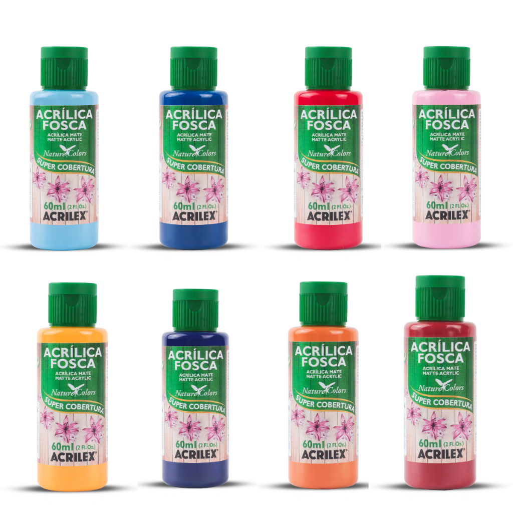 Kit 2 Tintas Acrílica Fosca – Nature Colors Acrilex 60 Ml