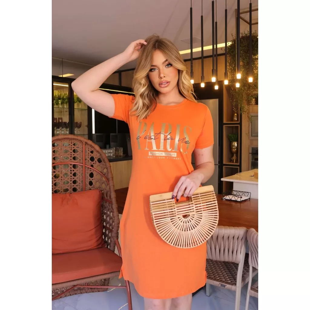 Vestido Feminino Paris No Algodão