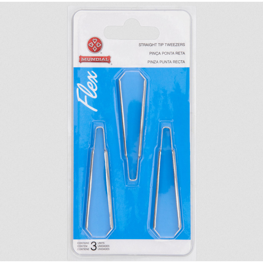 Mundial Pinça Inox Flex 110 Cartela C/ 3 Unidades