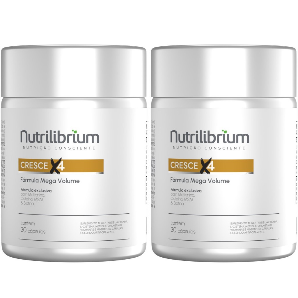 Kit 2x Cresce X4 Total 60 Cápsulas – 2 Meses Nutrilibrium