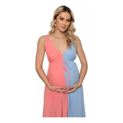 Vestido Para Chá Revelação Forrado E Alça Ajus