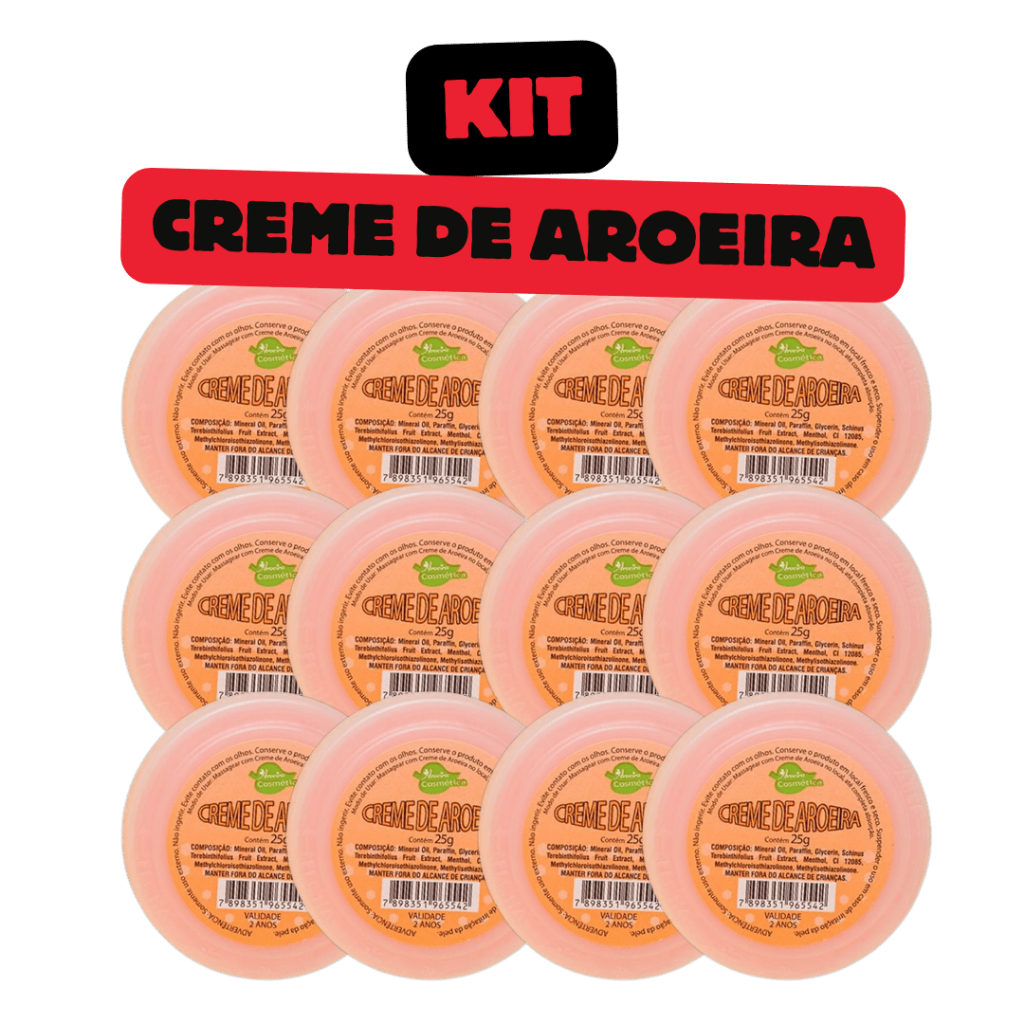 Kit 12 – 24 – Creme de Aroeira 25g – Aroeira Cosmética