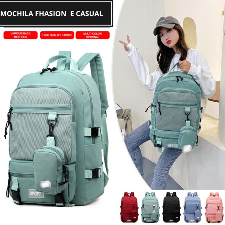 Mochila Spor feminina grande Nylon impermeável es