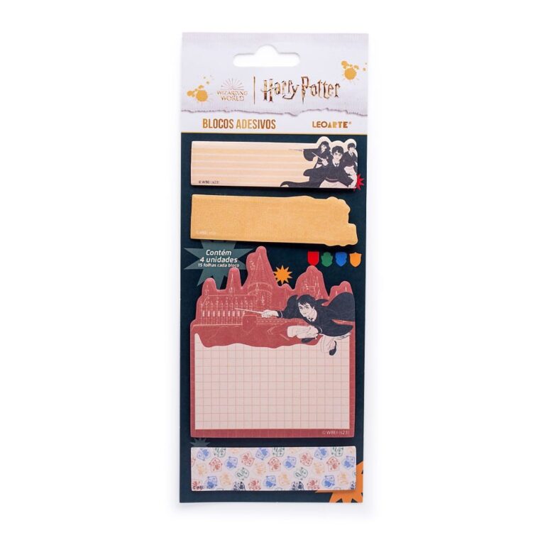 Bloco Adesivo Harry Potter – Cartela C/ 4 Bl