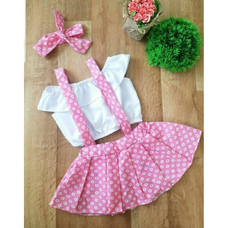 salopete vestido rosa Tam 3.4 anos