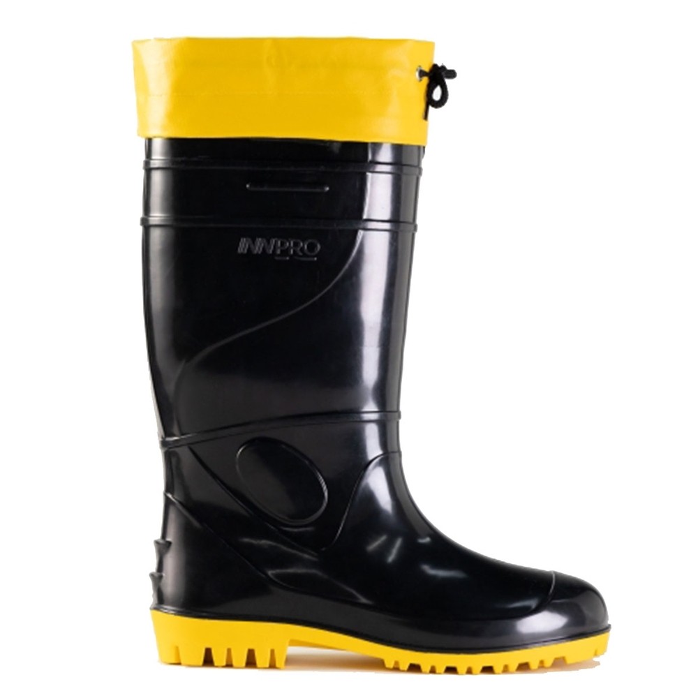 Bota PVC Cano Extra Longo Innpro Com Polaina CA 49.855 – Preto e Amarelo