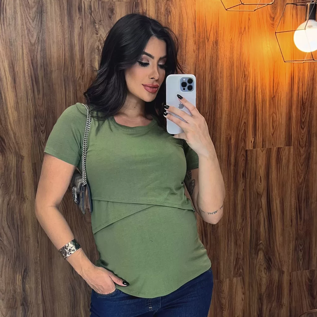 Bata Para Gestante Com Facilidade Para Amamentação