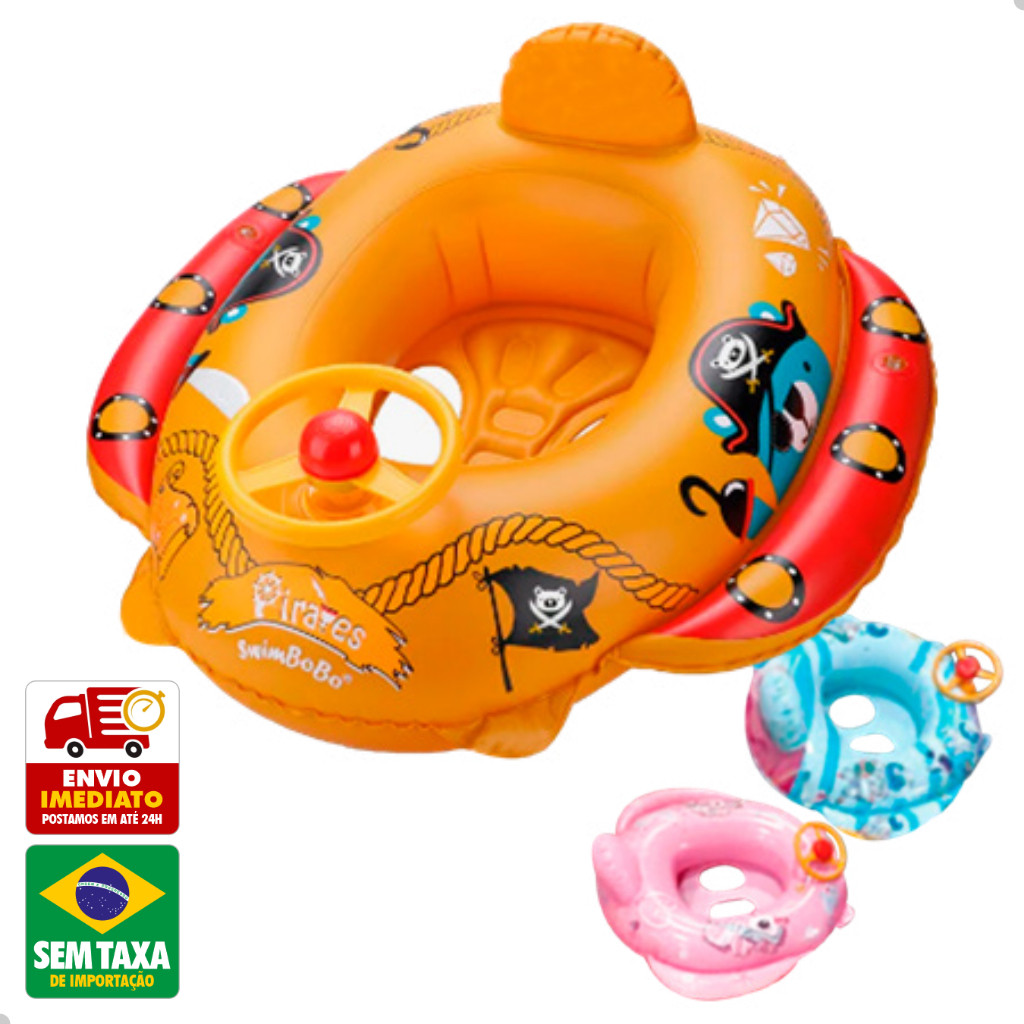 Boia Infantil Modelo Fralda com Volante Verão Piscina Petrin RD1343