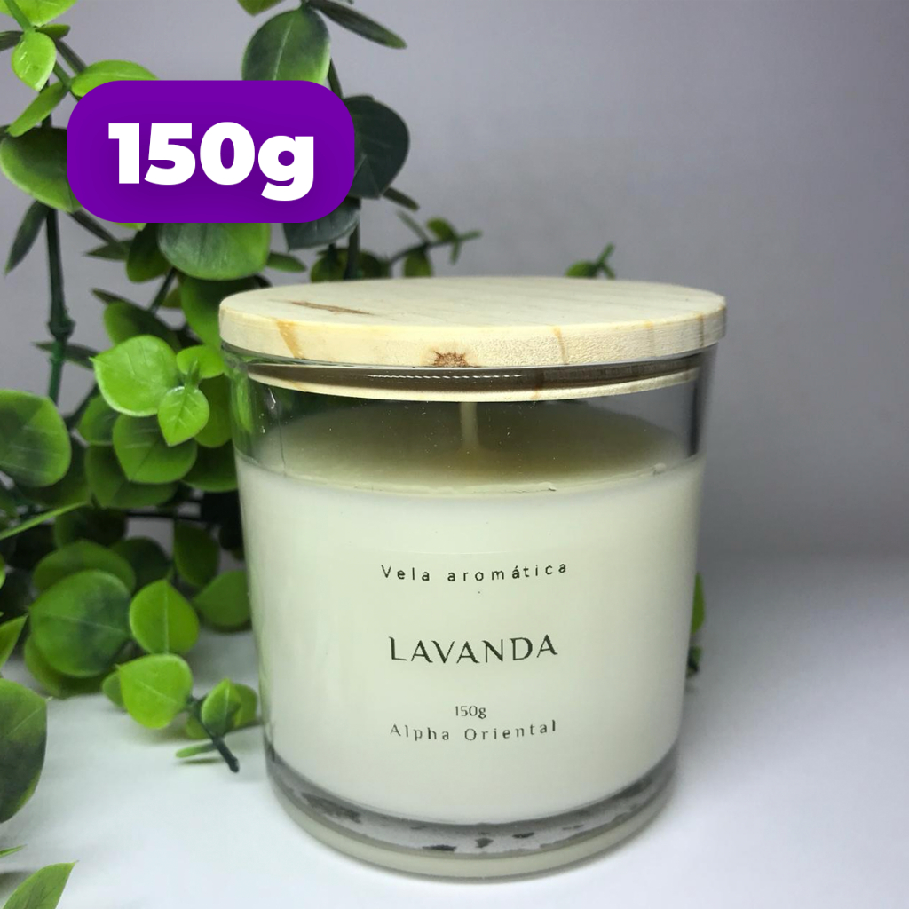 Vela aromática artesanal PREMIUM 200/100G – Vários Aromas – Com especiarias e tampa de madeira