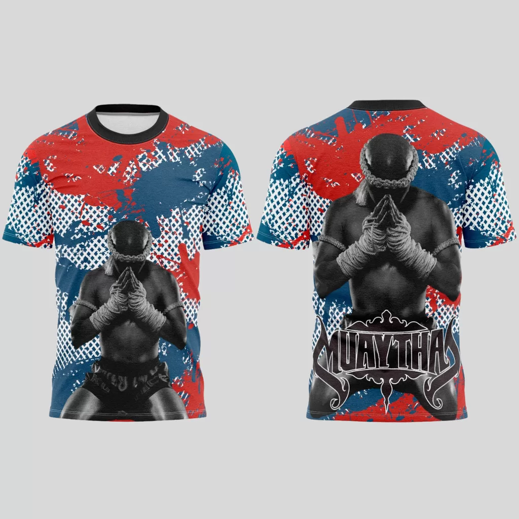 Camiseta Masculina Camisa Esportiva Artes Marciais Esporte Leve Fresca Atletas Muay Thai