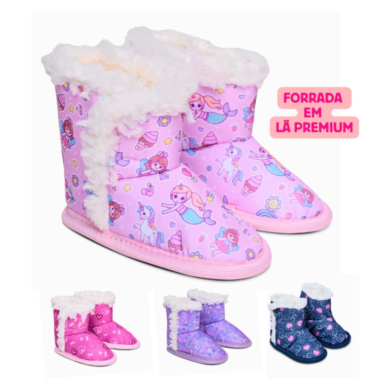Pantufa Botinha Bebê e Infantil Menina 13/14 ao 2