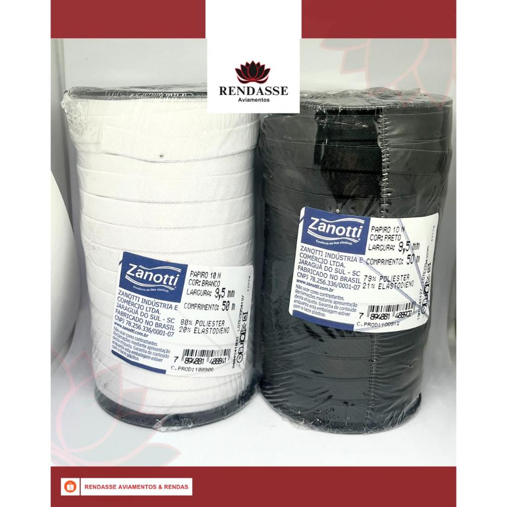 Rolo Com 20 metros De Alça Elástica PAPIRO ZANOTTI Para Sutiã E Calcinha