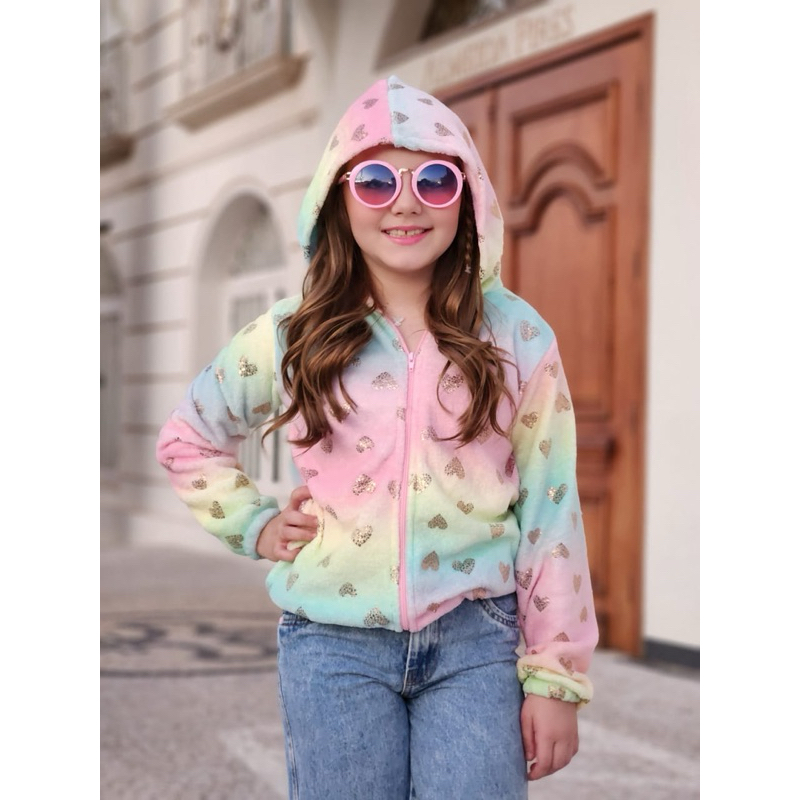 Jaqueta Infantil Peluciada Teddy  frio/quentinha/inverno/casaco