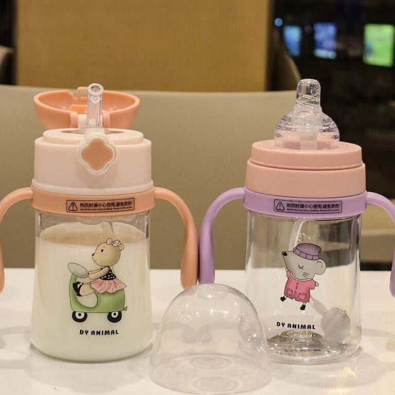 Copo Mamadeira Infantil 240ml Anti Vazamento Com C