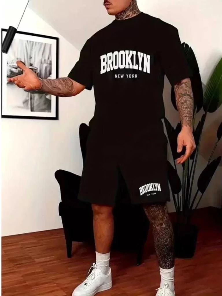 Kit Brooklyn Nova York Camiseta Bermuda Oversized 