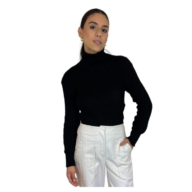 Blusa Feminina em Tricot Cacharréu Gola Alta Prem