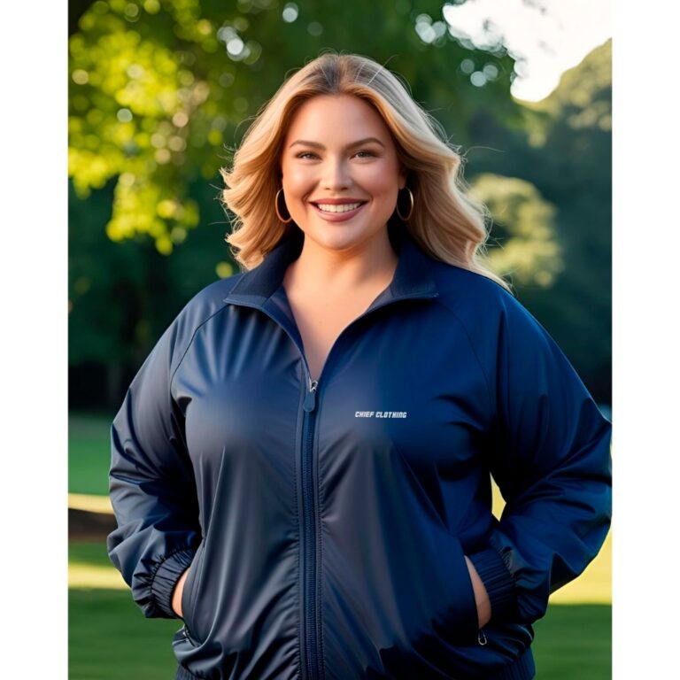 Jaqueta Corta Vento Feminina Plus Size Com Capuz B