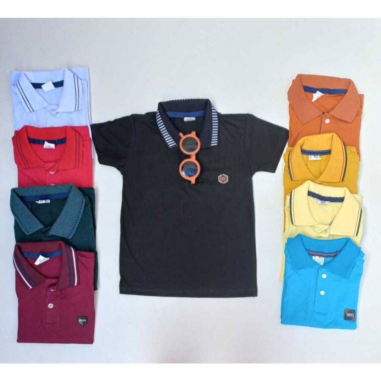 Kit com 3 camisa infantil gola polo