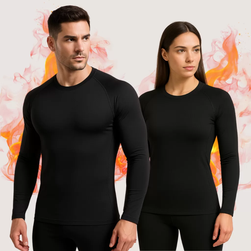 Camisa e Calça Térmica Segunda Pele Inverno Masculina Roupa Térmica Frio Intenso Preta