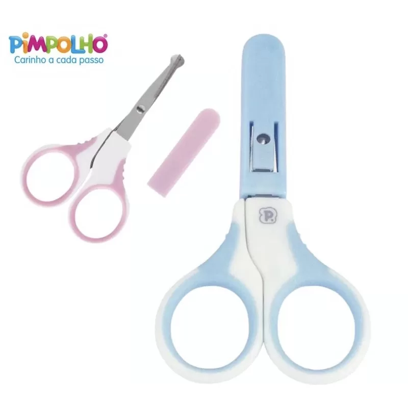 Tesoura Pimpolho Com Capa Protetora Bebê