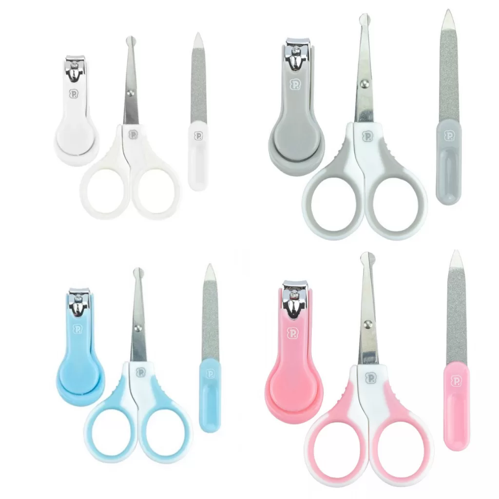 Kit Higiene Infantil Pimpolho Cortador Tesoura e Lixa Menino Menina