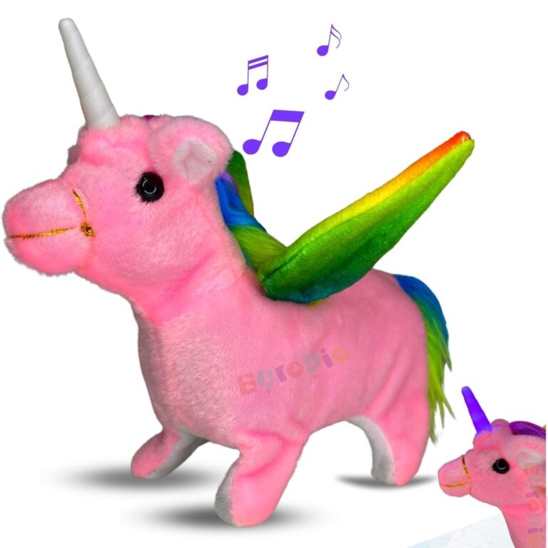 Brinquedo Infantil Unicórnio De Pelúcia Com Som 