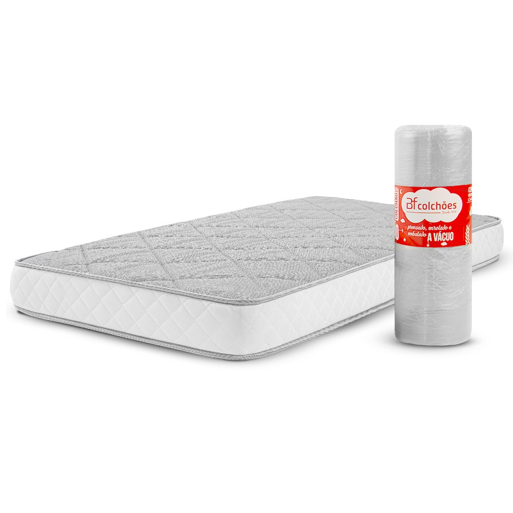 Colchão Solteirão Ortopédico de Espuma D33 a Vácuo 97x203cm BF Colchões