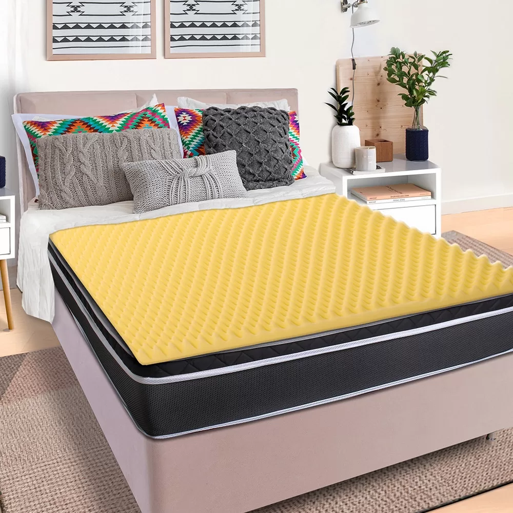 Pillow Top Queen Massageador Casca de Ovo Espuma D23 158x198x3,5cm – BF Colchões
