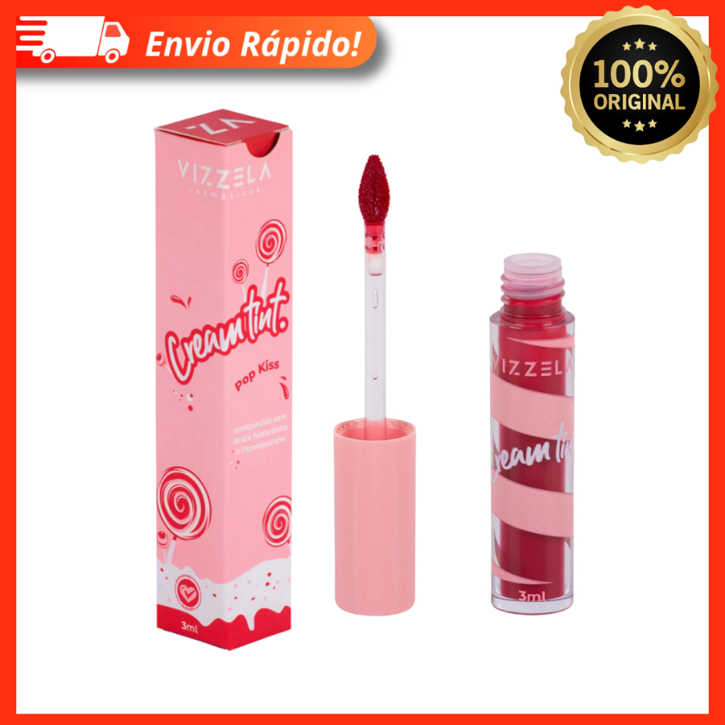 Cream Tint Lollipop Longa Duração 3ml Vegano – Vizzela 100% Original