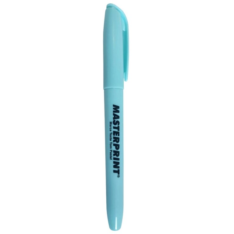 Caneta Marca Texto Azul Tom Pastel Ponta Chanfrada