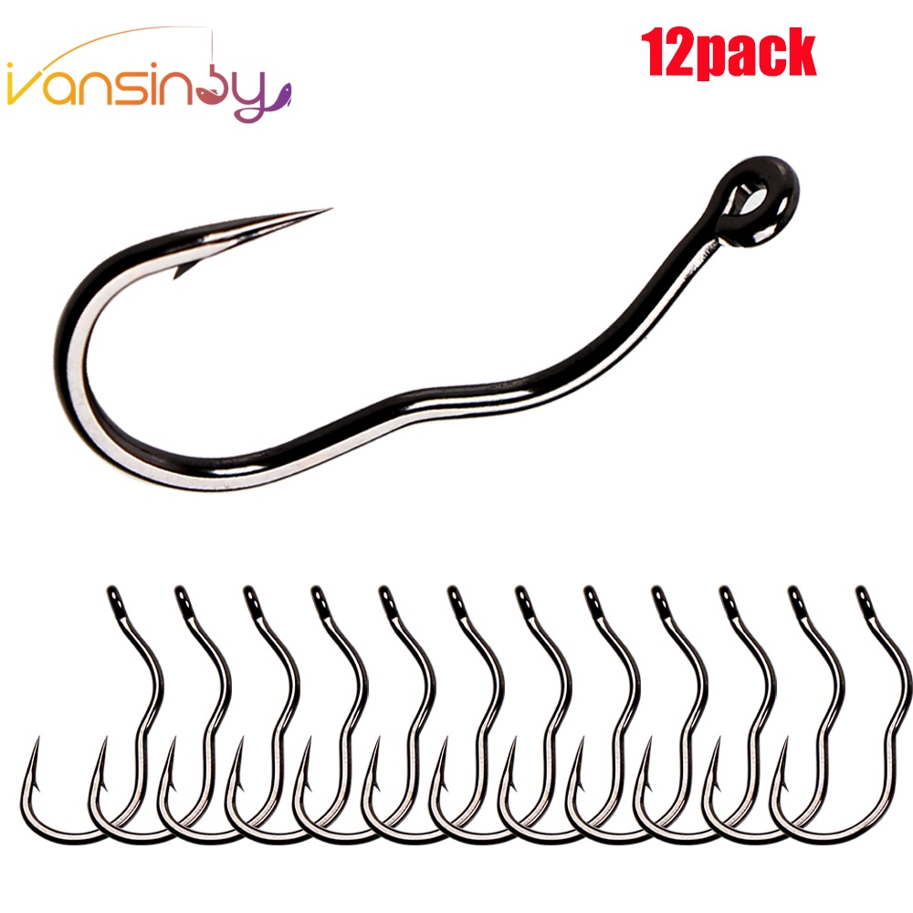 12pcs Anzol De Pesca Mata Kail Pancing Automático Anti-Running Fish Drop Line Double Barb Com Titani