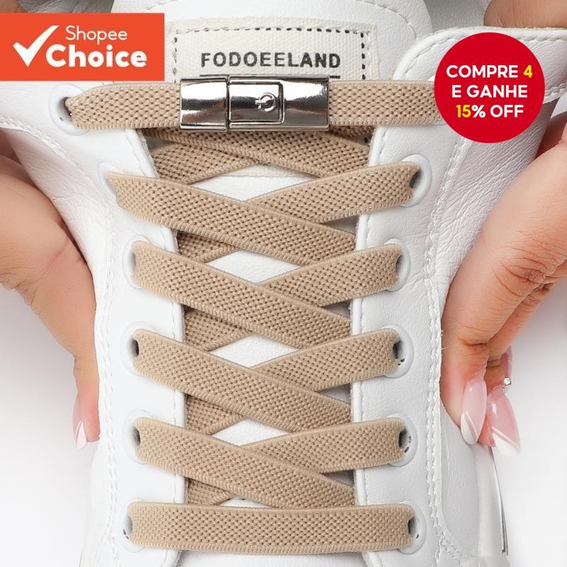 Cadarços Elásticos Gradientes Sem Amarração Com Trava De Pressão Acessórios Ideais Para Sapatos Cria