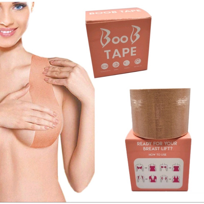 Sutiã Adesivo Fita Rolo BooB Tape Levanta Peito resistente ao Suor