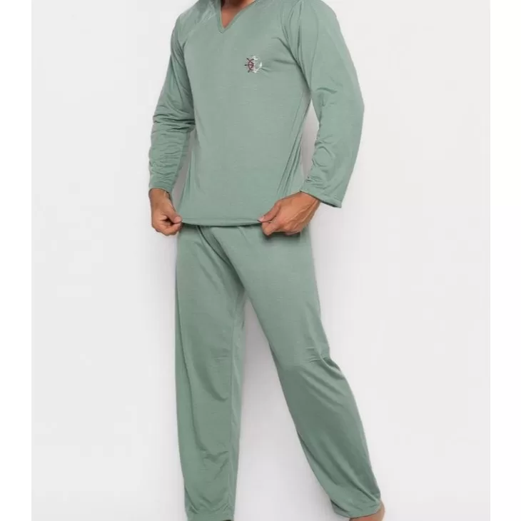 Pijama Masculino Inverno Meia Manga / Manga Longa 