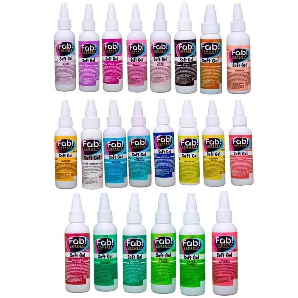 Corante Alimentício Soft Gel Cores 25g – FAB