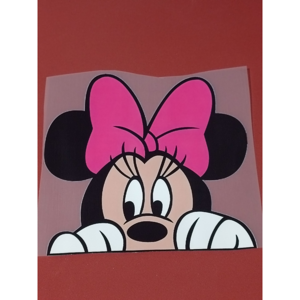 ESTAMPA DTF termocolante infantil Minie 15cm facil aplicação com ferro de passar ou prensa termica p