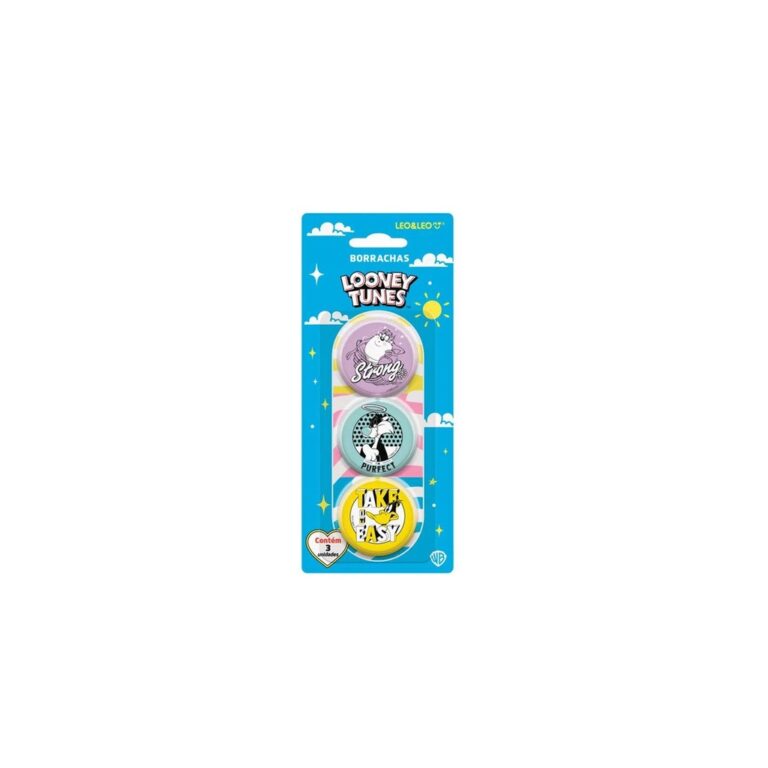 Borracha Redonda Looney Tunes Blister C/3 – 